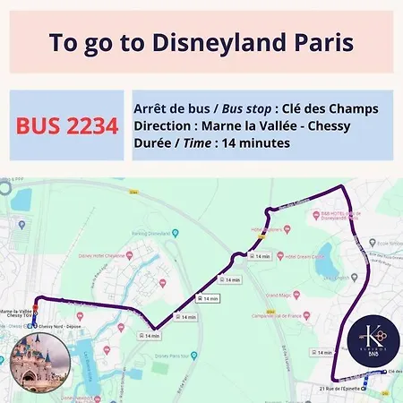 Agape By Kleidos -disney A 10min, T2 , 4p, Parking Gratuit Et Terrasse *